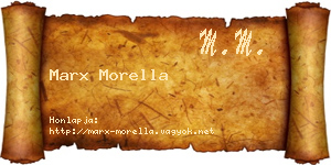 Marx Morella névjegykártya